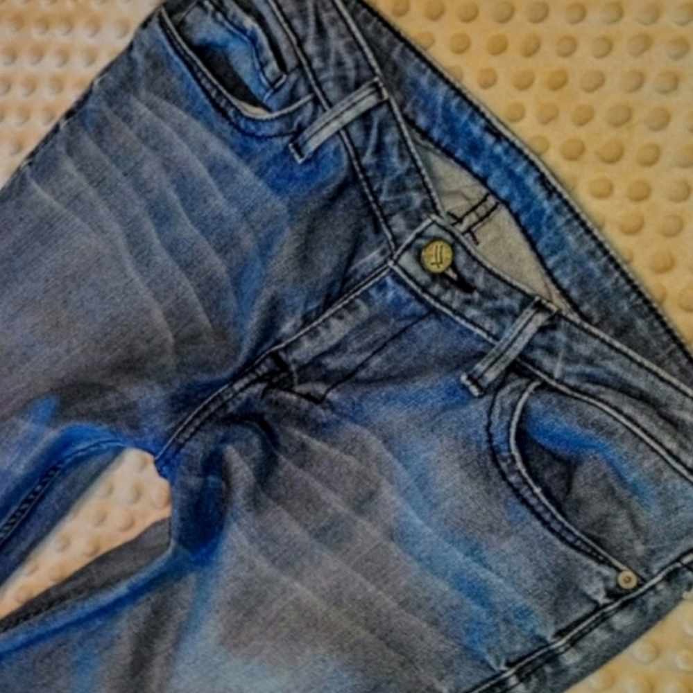 William Rast Jeans Size 32 Crop Raw Hem Flap Pocket Stretch Denim EUC - Picture 5 of 11